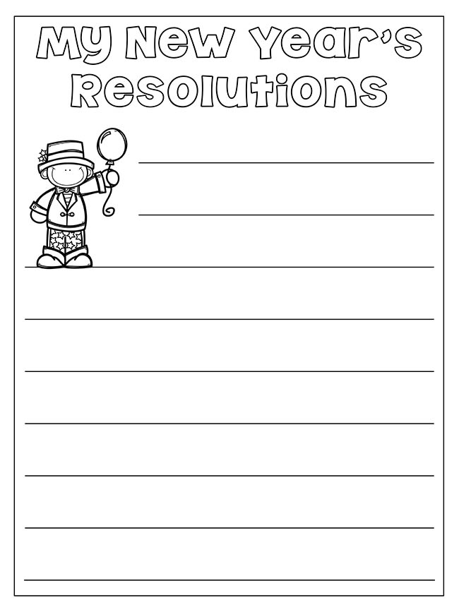 Happy New Year Resolution Cards Printable Note Cards Paper Etna pe