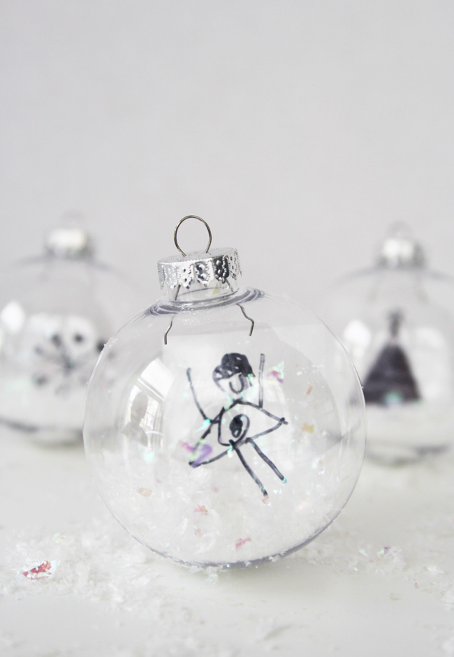 small xmas snow globes tree ornaments