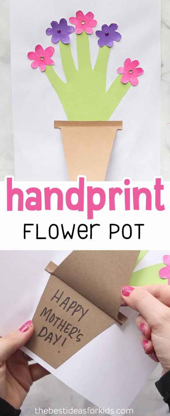 Mother's Day Handprint Flower Pot - The Best Ideas for Kids