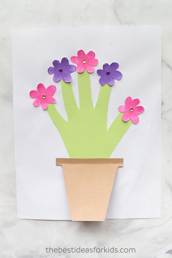 Mother's Day Handprint Flower Pot - The 