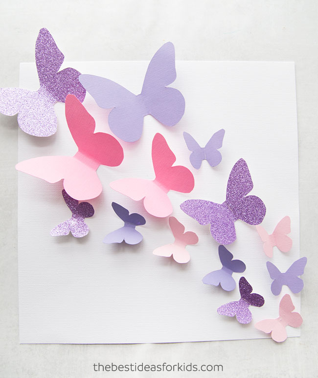 How to make a 3d paper butterfly + free printable butterfly sticker sheet -  Schmetterlinge