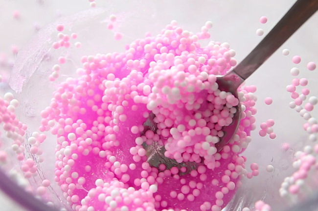 Floam Slime foam bead slime pink floam slime blue floam