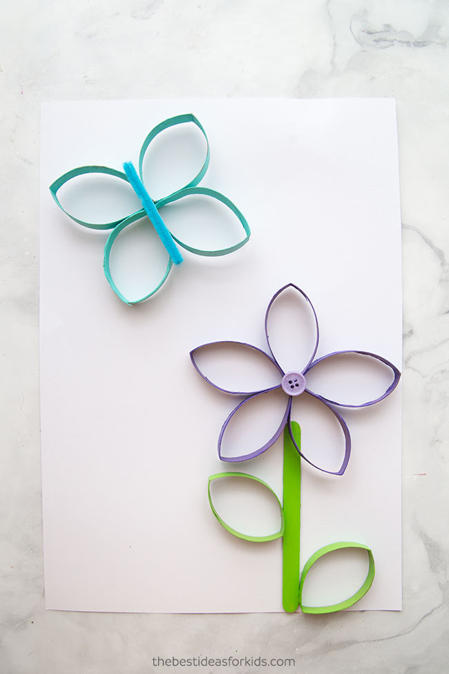 Paper Roll Flowers - The Best Ideas for Kids