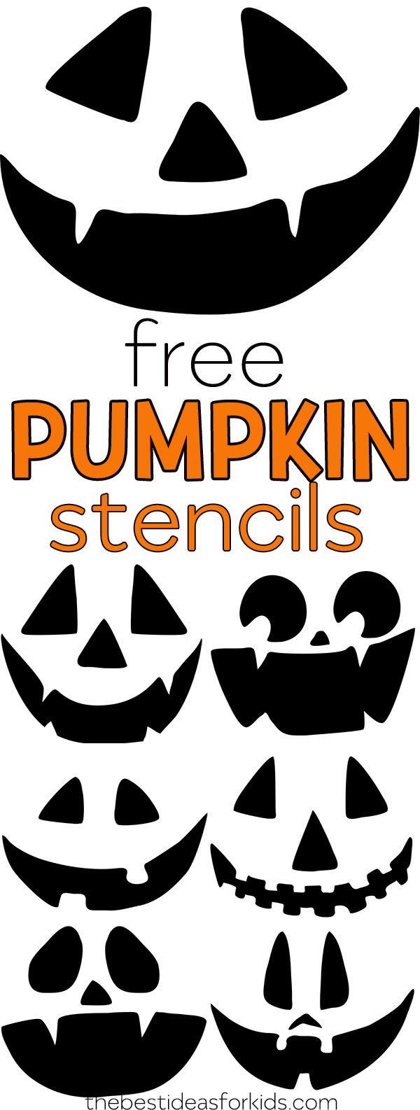 Free Printable Pumpkin Face Carving Stencils
