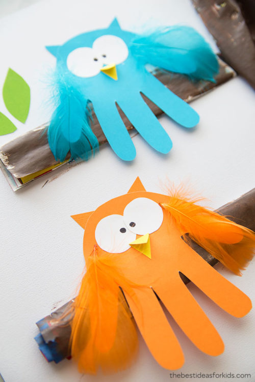 Owl Handprint - The Best Ideas for Kids