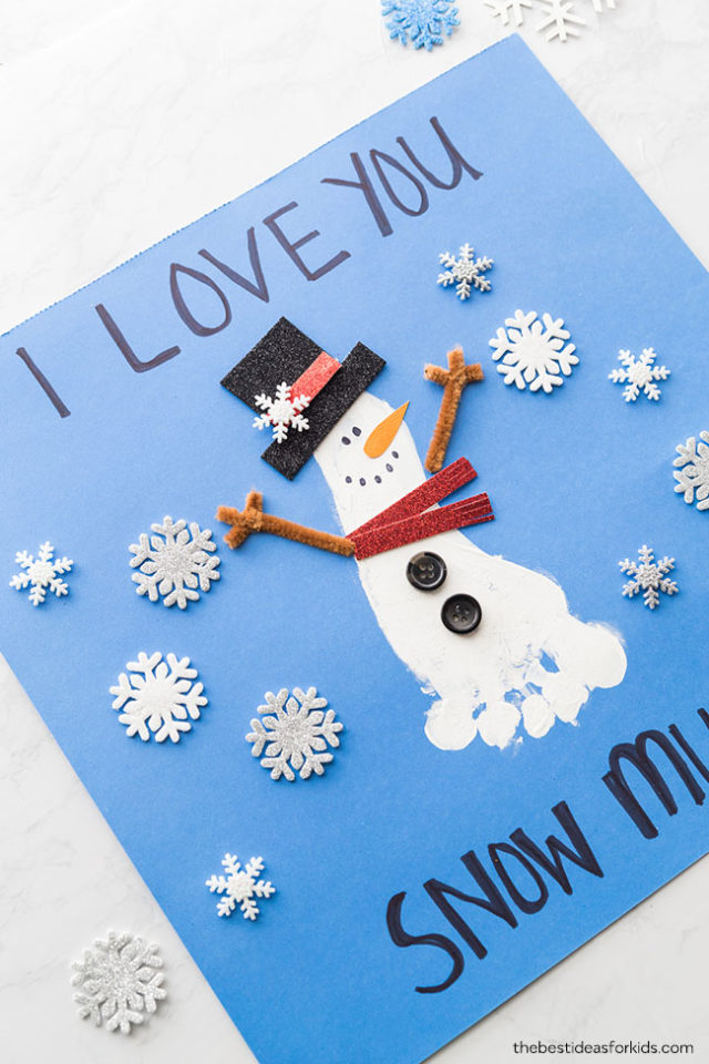 Footprint Snowman - The Best Ideas for Kids