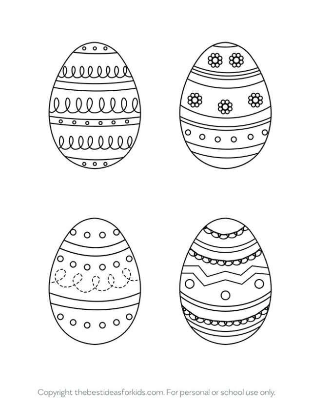 Easter Egg Templates (Free Printables) The Best Ideas for Kids