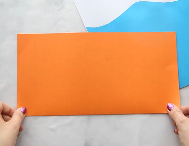 Fold over orange cardstock