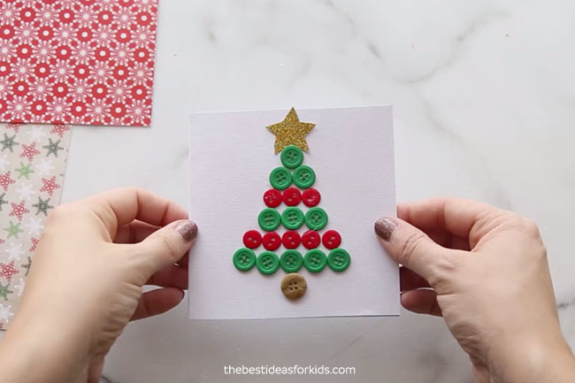Christmas Button Cards - The Best Ideas for Kids