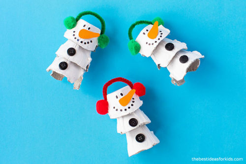 Egg Carton Snowman - The Best Ideas for Kids