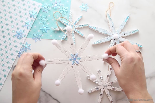 Cotton Swab Snowflake Craft - Little Passports