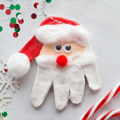 Santa Handprint Ornament - The Best Ideas for Kids