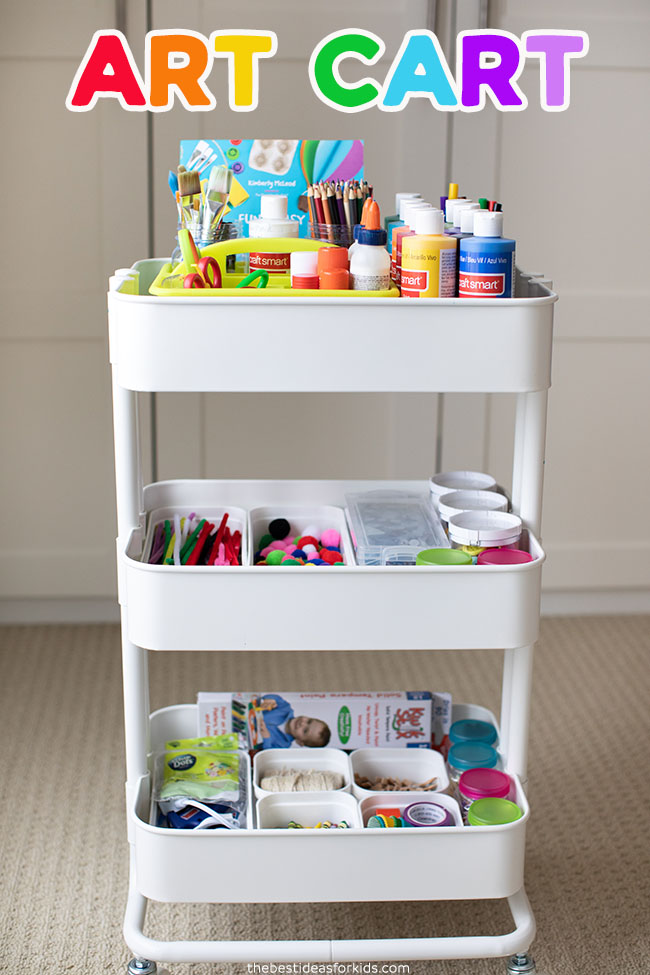 arts and crafts storage for kids