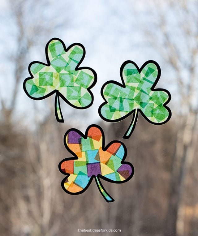 Shamrock Suncatcher (Free Printable Template)- The Best Ideas for Kids