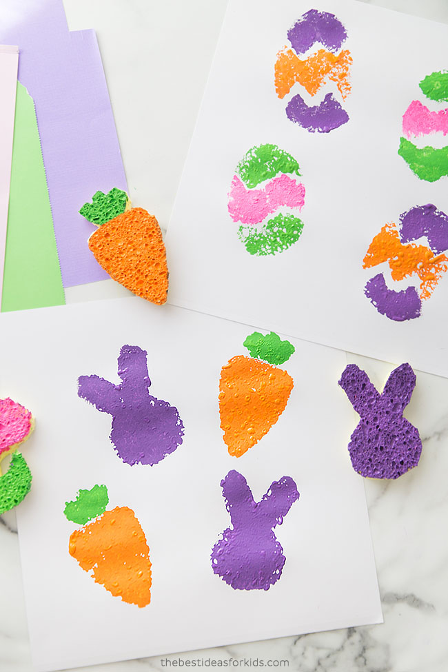 Easter Sponge Painting - The Best Ideas for Kids