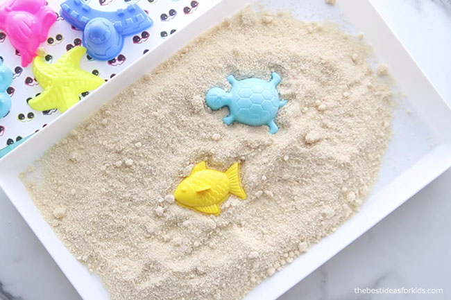 Add Sand Toys to Play moon sand