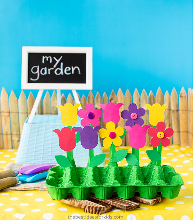 Egg Carton Flowers Craft - Our Kid Things