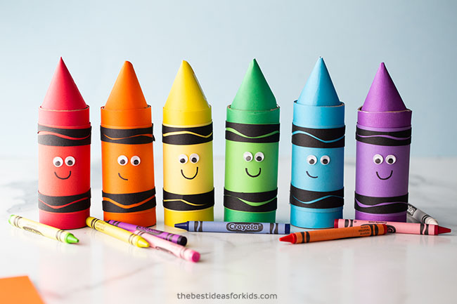 Crayon Box Craft For Kids [Free Template]