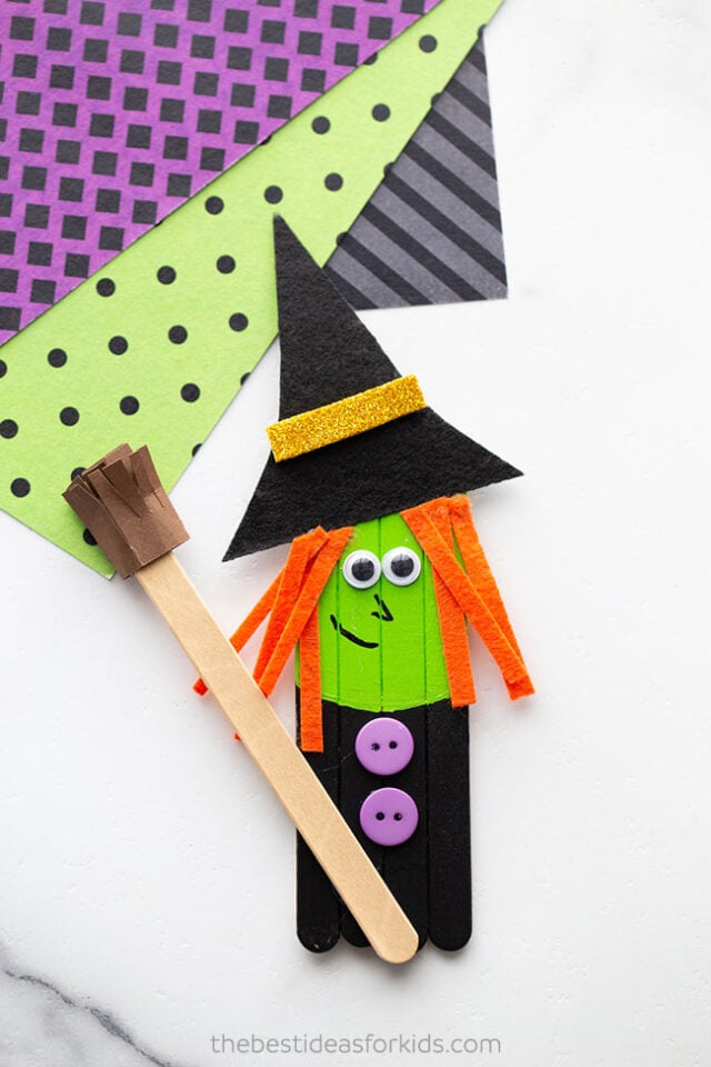 Popsicle Stick Witch - The Best Ideas for Kids