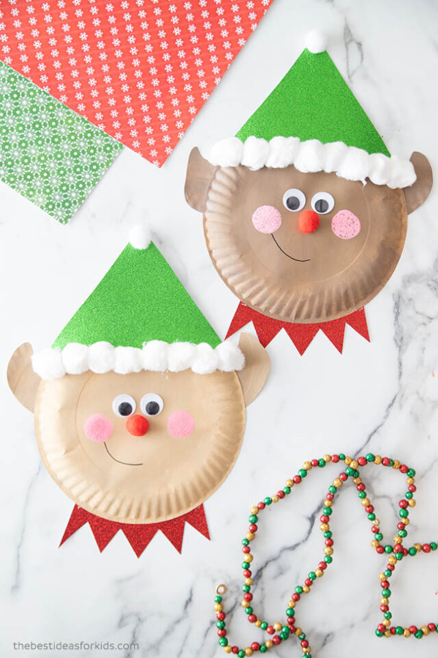 Paper Plate Elf (Free Printable Template)- The Best Ideas for Kids