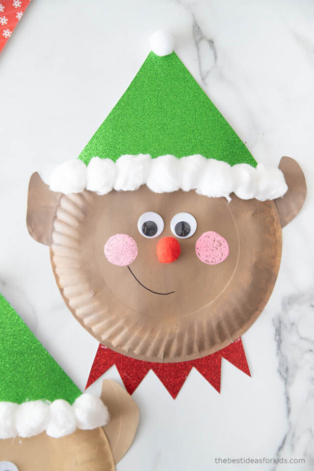 Paper Plate Elf (Free Printable Template)- The Best Ideas for Kids