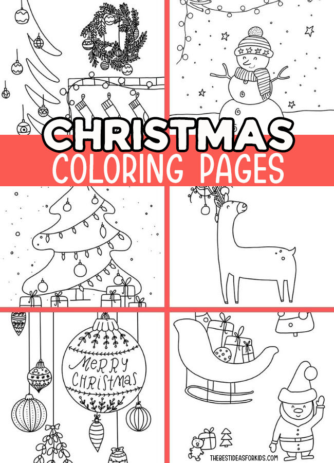 christmas coloring book pages for kids