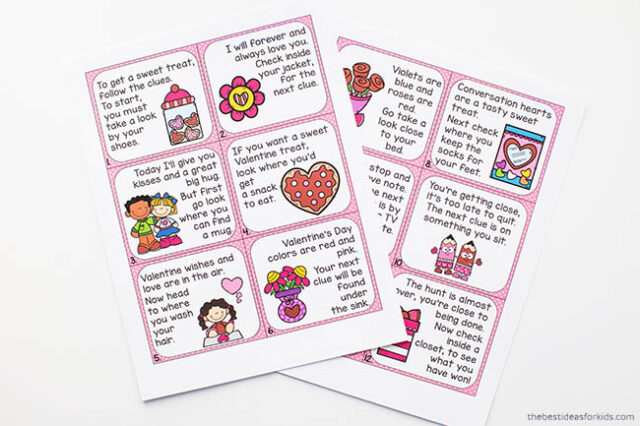 Valentine's Day Scavenger Hunt (with free printable) - The Best Ideas ...