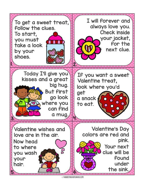 Valentine's Day Scavenger Hunt (Free Printable) - The Best Ideas for Kids