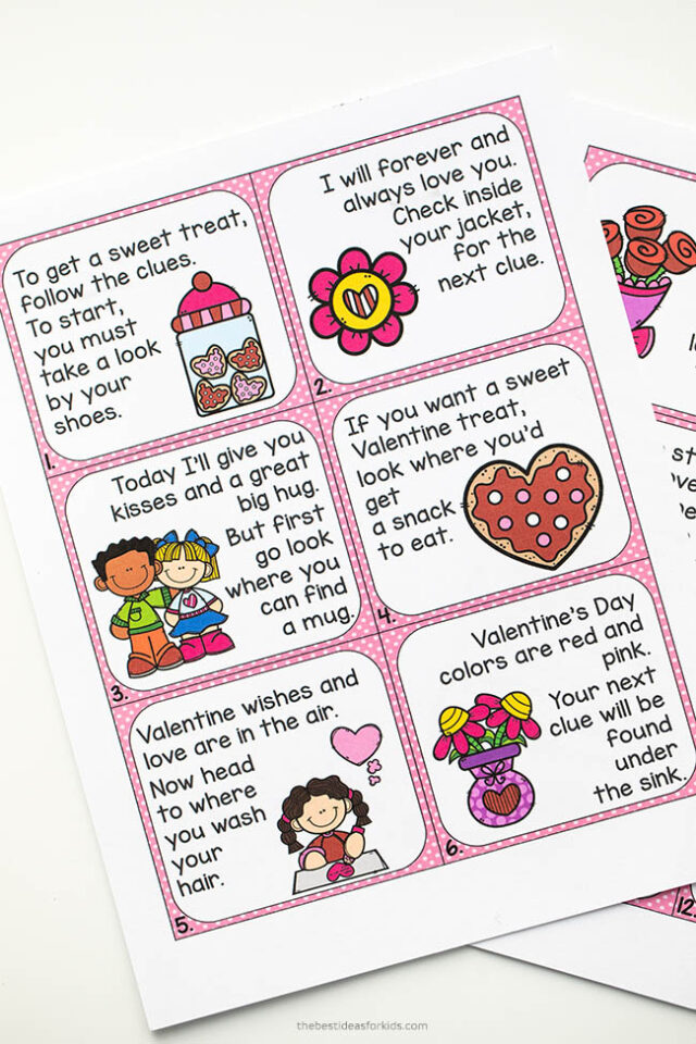 Valentine's Day Scavenger Hunt (with free printable) - The Best Ideas ...