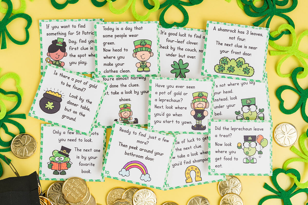 St Patrick s Day Scavenger Hunt Free Printables The Best Ideas