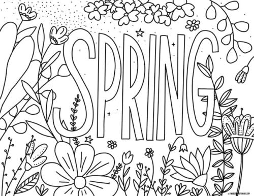 Spring Coloring Pages (Free Printables) - The Best Ideas for Kids