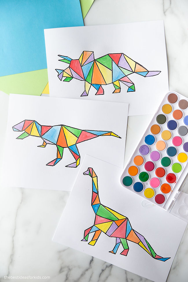  Drawing Supplies,Kids Paint with Dinosaur,Crayons for