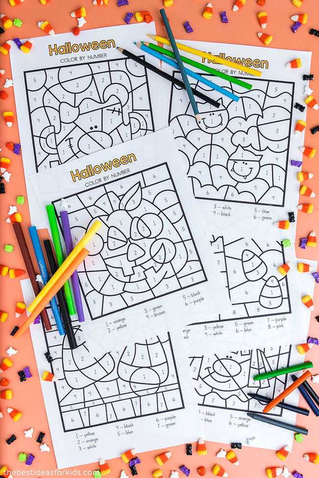 Free Halloween Printable Color By Number