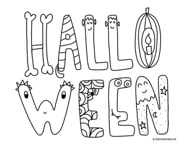 Halloween Coloring Pages (Free Printables) - The Best Ideas for Kids