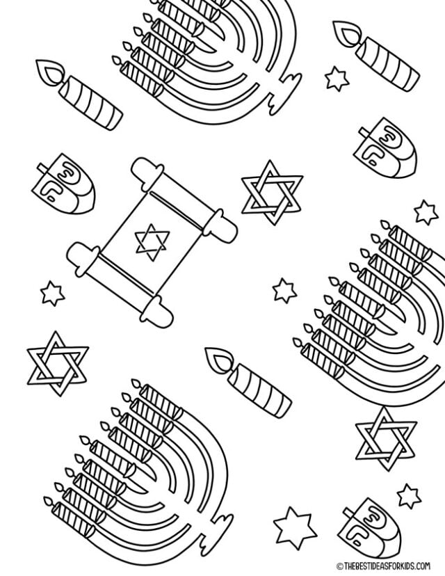 Hanukkah Coloring Pages (Free Printables) - The Best Ideas for Kids