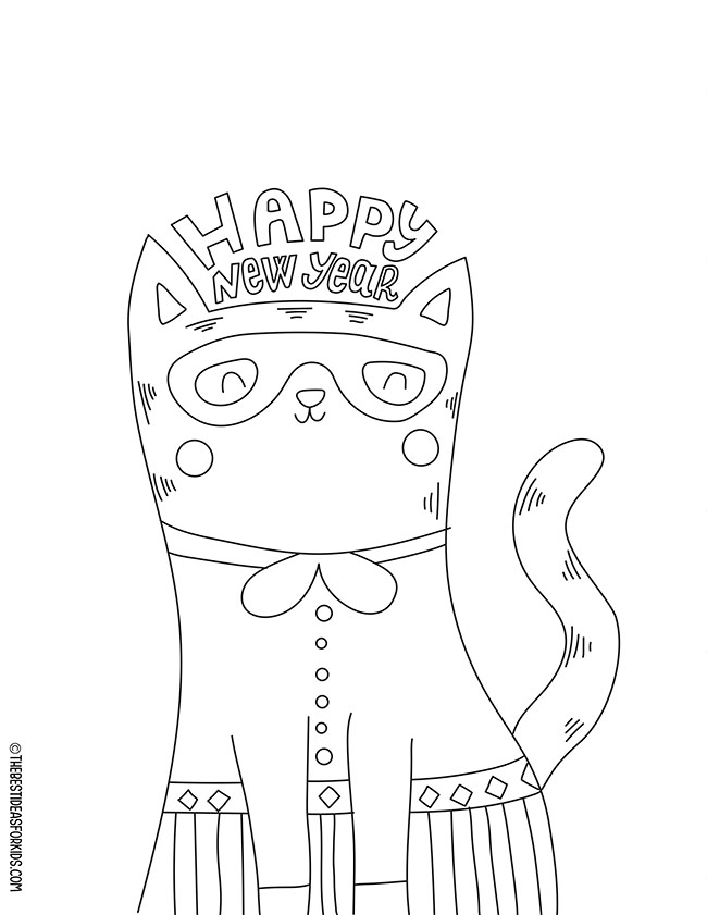 New Years' Coloring Pages- Free Printable Journal for Kids - The Kitchen  Table Classroom