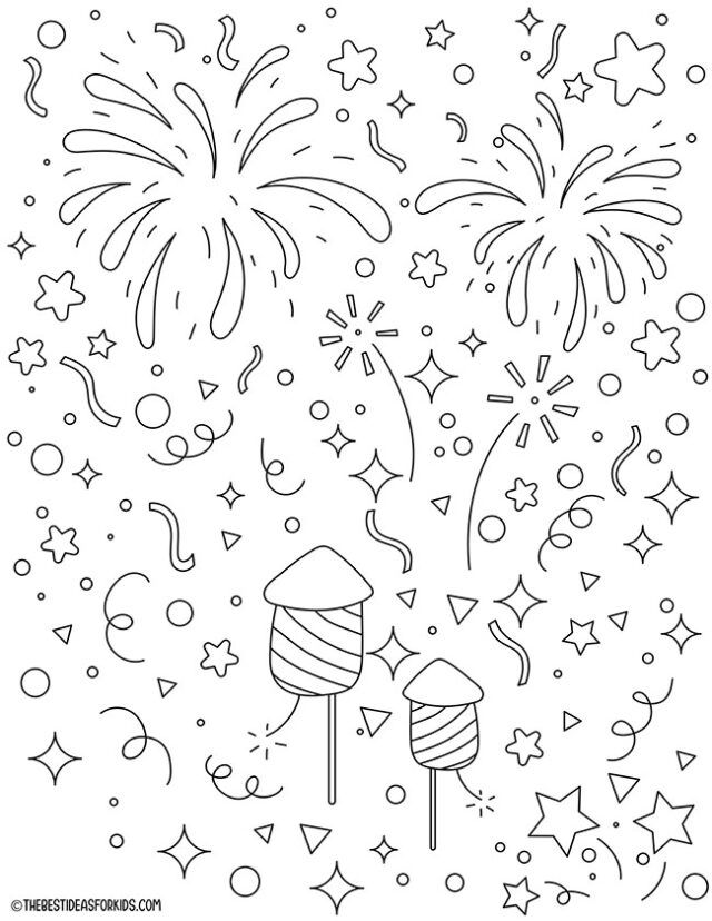 New Years Coloring Pages (Free Printables) - The Best Ideas for Kids