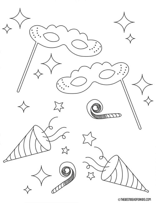 New Years Coloring Pages (Free Printables) - The Best Ideas for Kids