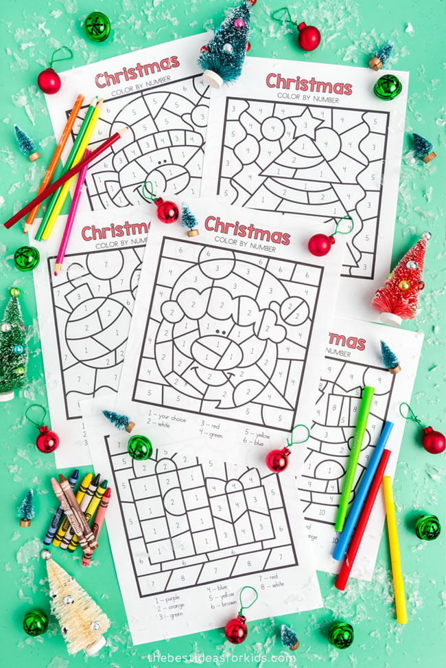 Christmas Color by Number (FREE Printables) - The Best Ideas for Kids