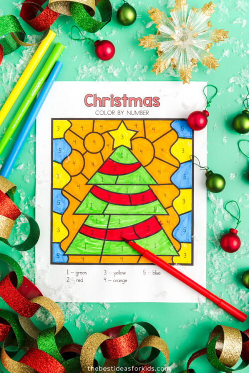 Christmas Color by Number (FREE Printables) - The Best Ideas for Kids