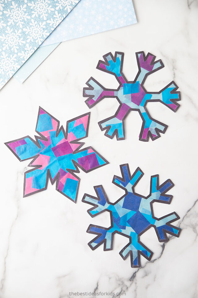 Snowflake Suncatcher (with Free Templates) The Best Ideas for Kids