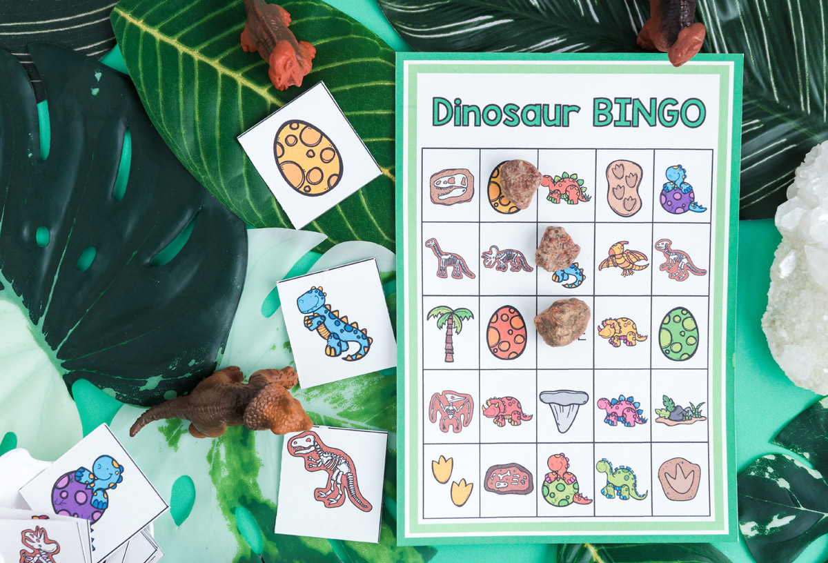WERNNSAI Watercolor Dinosaur Birthday Bingo Game - 24 Players Dinosaur  Party Games for Kids Boys Birthday Party Supplies Dino Theme Bingo Game  Playing Cards for School Classroom Family Activities