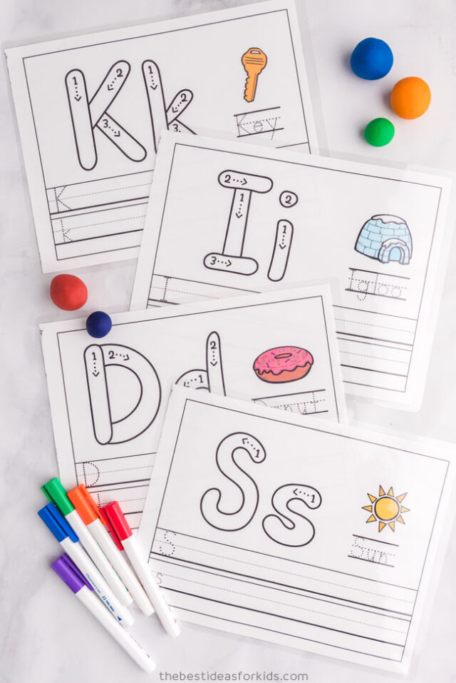 playdough alphabet mat printable