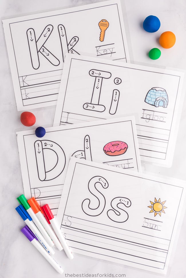 Playdough Letter Mats (Free Printables) - The Best Ideas for Kids