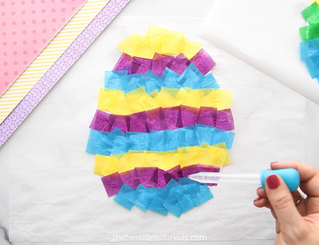 Teen Art Project: Tissue Paper Easter Egg Craft - StartsAtEight