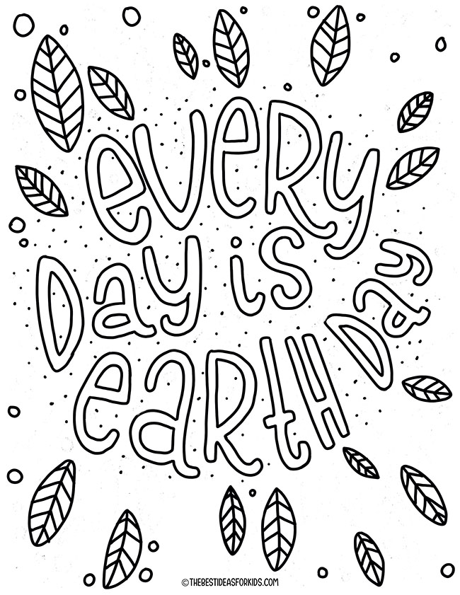 Earth Day Coloring Pages - The Best Ideas for Kids