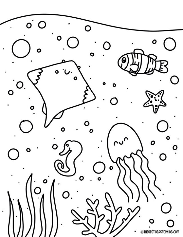 ocean coloring pages preschool