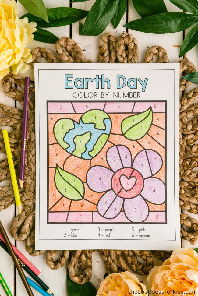 Earth Day Color By Number (Free Printables) - The Best Ideas for Kids