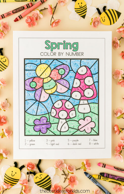 Spring Color By Number (Free Printables) - The Best Ideas for Kids