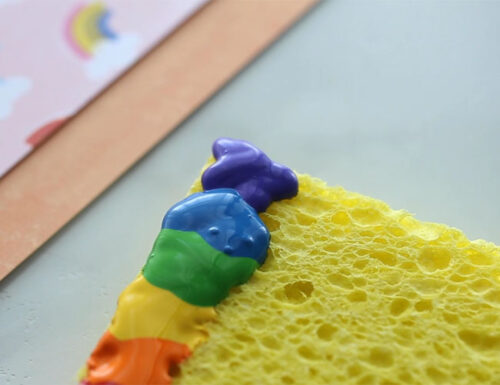 Rainbow Sponge Painting - The Best Ideas for Kids